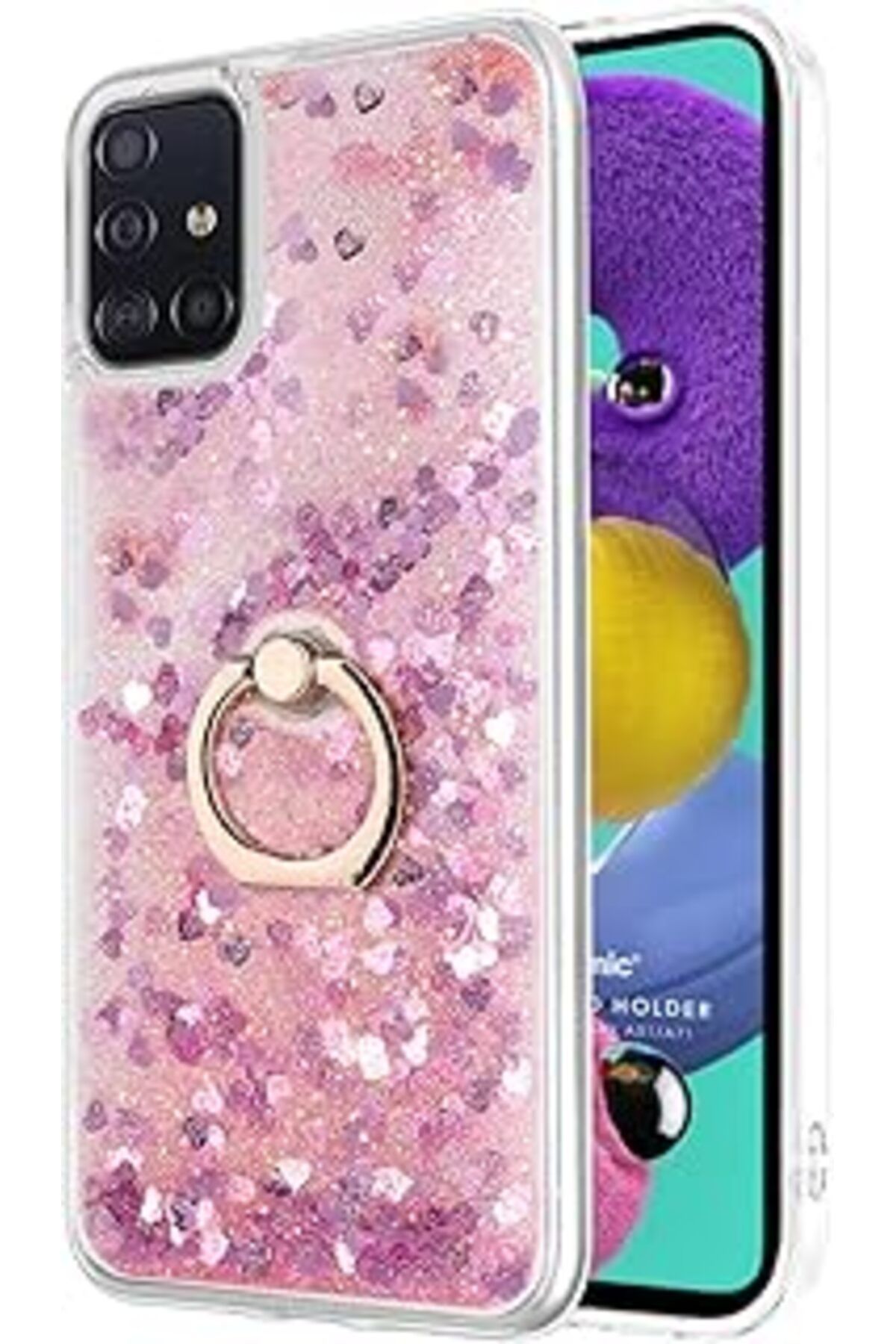 Ceet Markets Galaxy A71 Için Kılıf Glitter Liquid Pembe [Galaxy A71 Ile Uyumlu Kılıf -