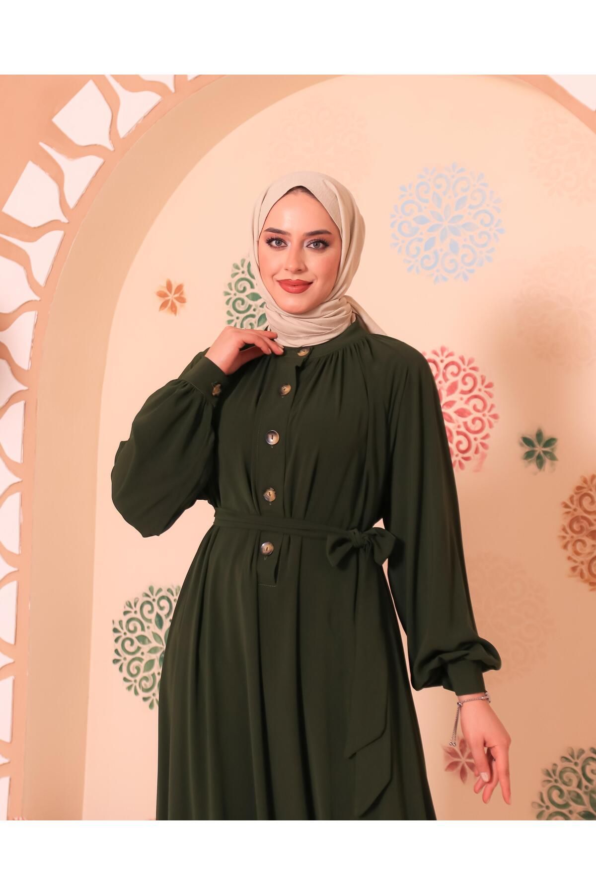 Berel Moda لباس چهارخانه سبز