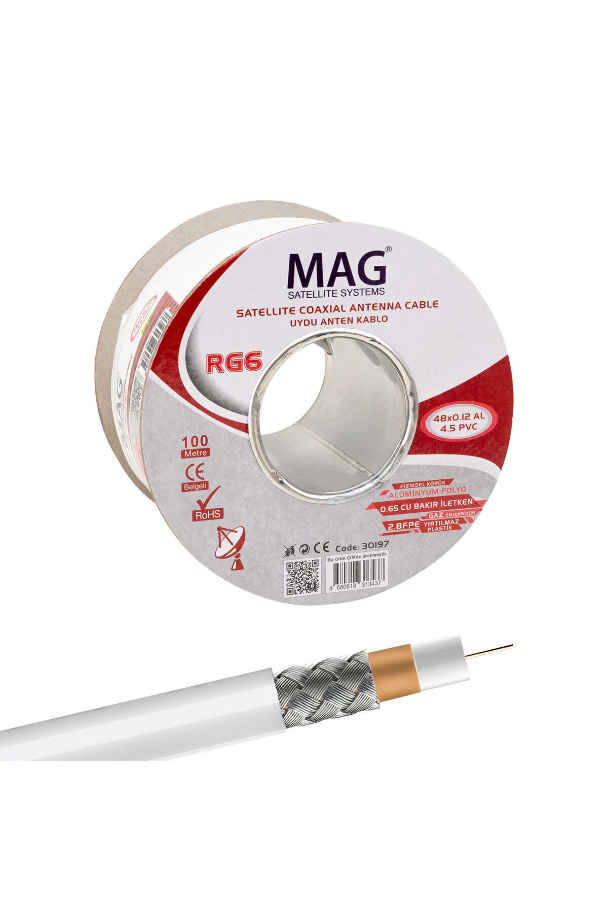 Havenmart MAG RG59 FA MİNİ 48 TEL ANTEN KABLOSU (100 METRE)