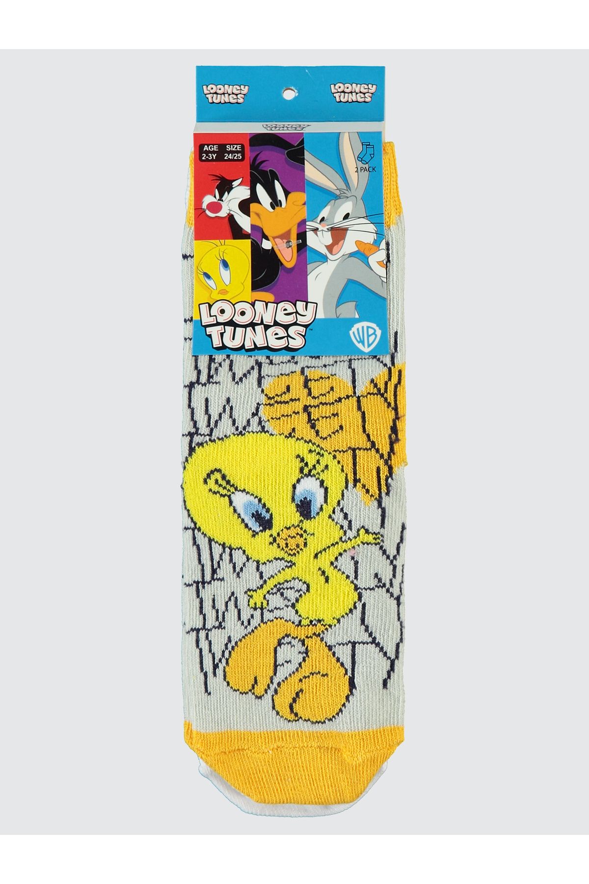 TWEETY-Yellow 2-Piece Socks Set for Girl 2-12 Years Old 3
