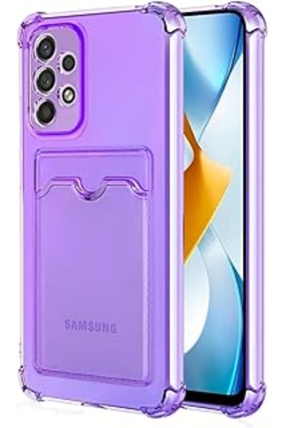 Ceet Markets Galaxy A73 5G Card Slot Shock Için Kılıf Lila [Galaxy A73 5G Ile Uyumlu Kılıf -