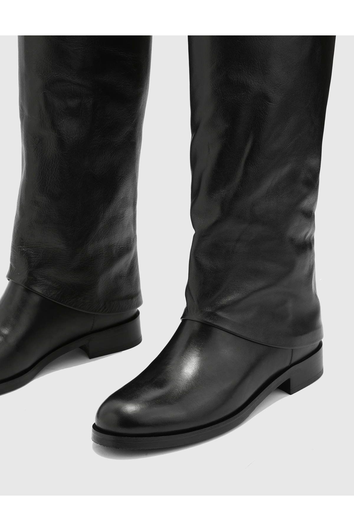 İLVİ-Bogense Genuine Leather Women's Black Boots 2