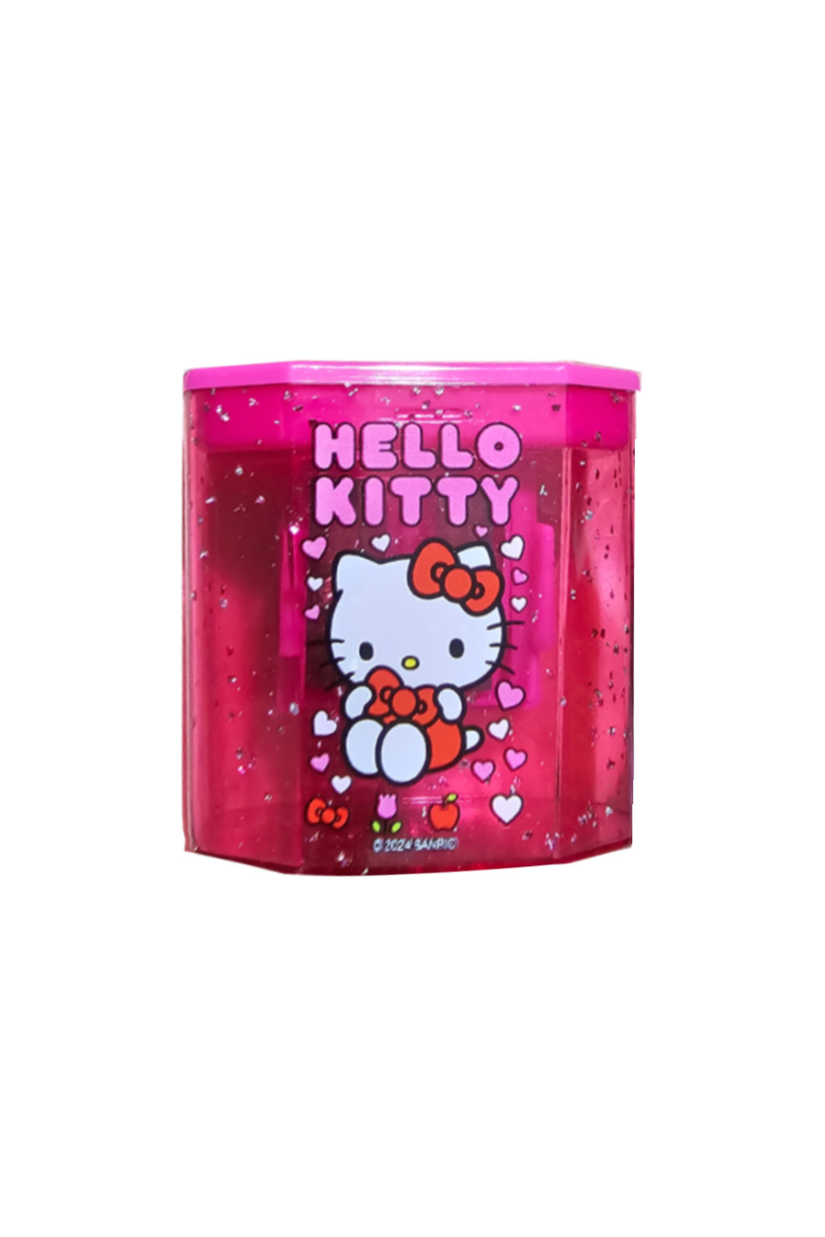 Ceylan Kırtasiye Hello Kitty Çift Bıçaklı Hazneli Kalemtıraş Fuşya Kalem Açacağı (1 Adet)