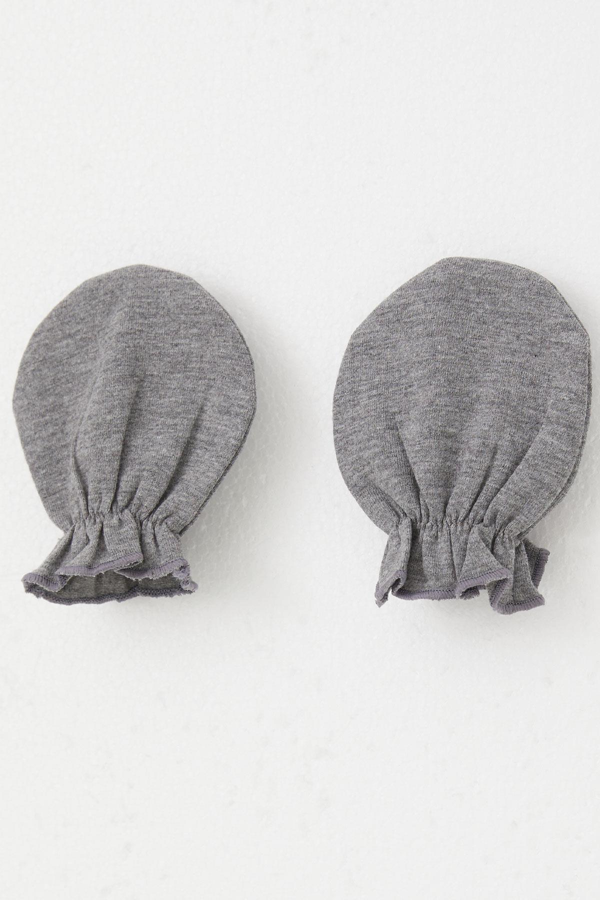 Breeze Yenidoğan Bebek Eldiven Basic Standart, Koyu Gri Melanj fotoğrafı 3 (önizleme)