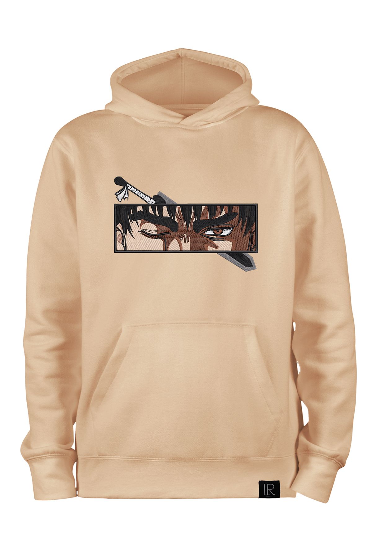 Loviras Guts Hoodie – Berserk Anime Tasarımlı Oversize Sweatshirt, Şık ve Detaylı Kapüşonlu