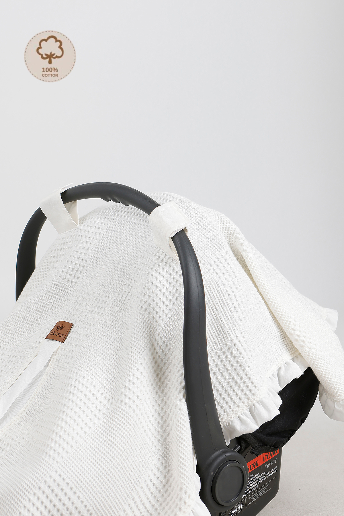 JUNİPERUS Fırfırlı 2'li Pike Bebek Puset Örtüsü ve Puset Minderi Ortopedik Bel Destekli fotoğrafı 5 (önizleme)