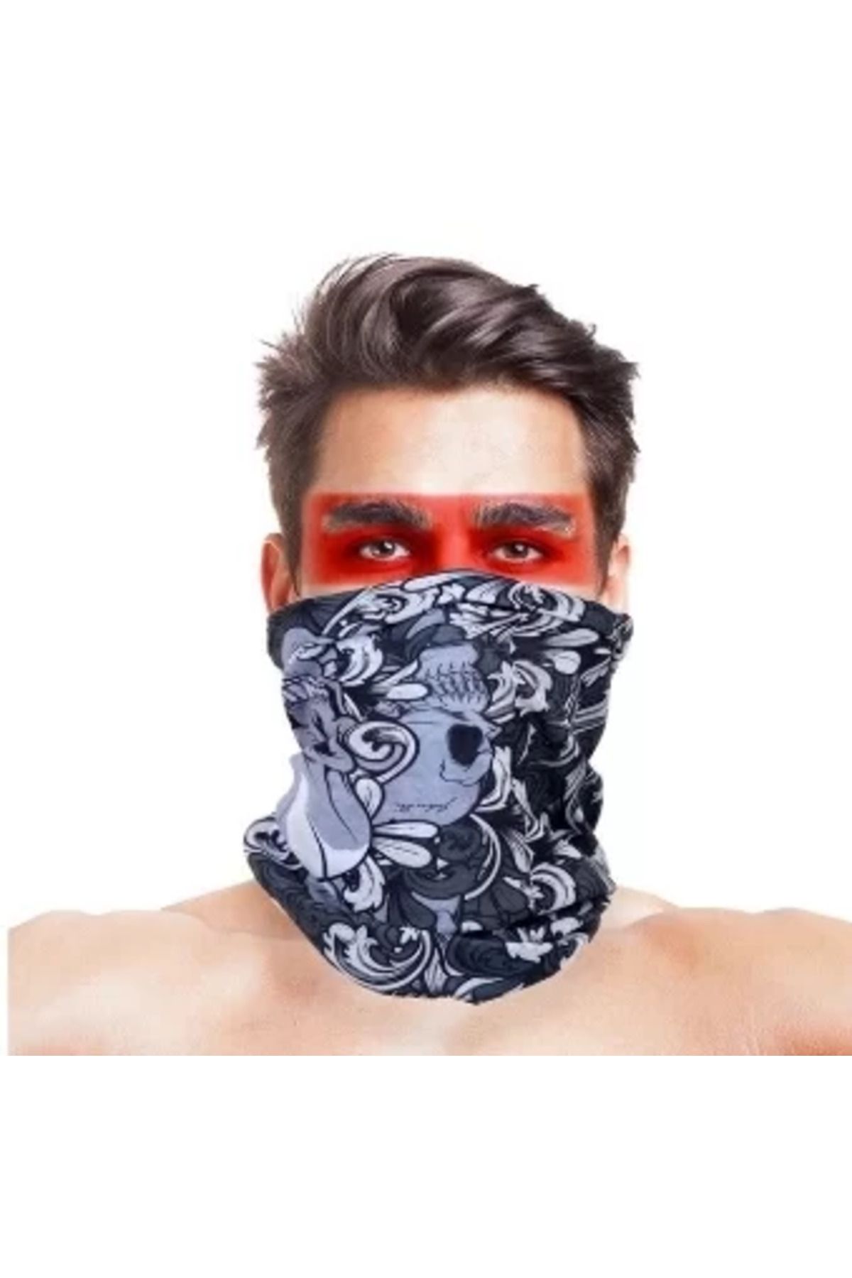 TREND Baf Bandana Kafatası Yapraklı Maske