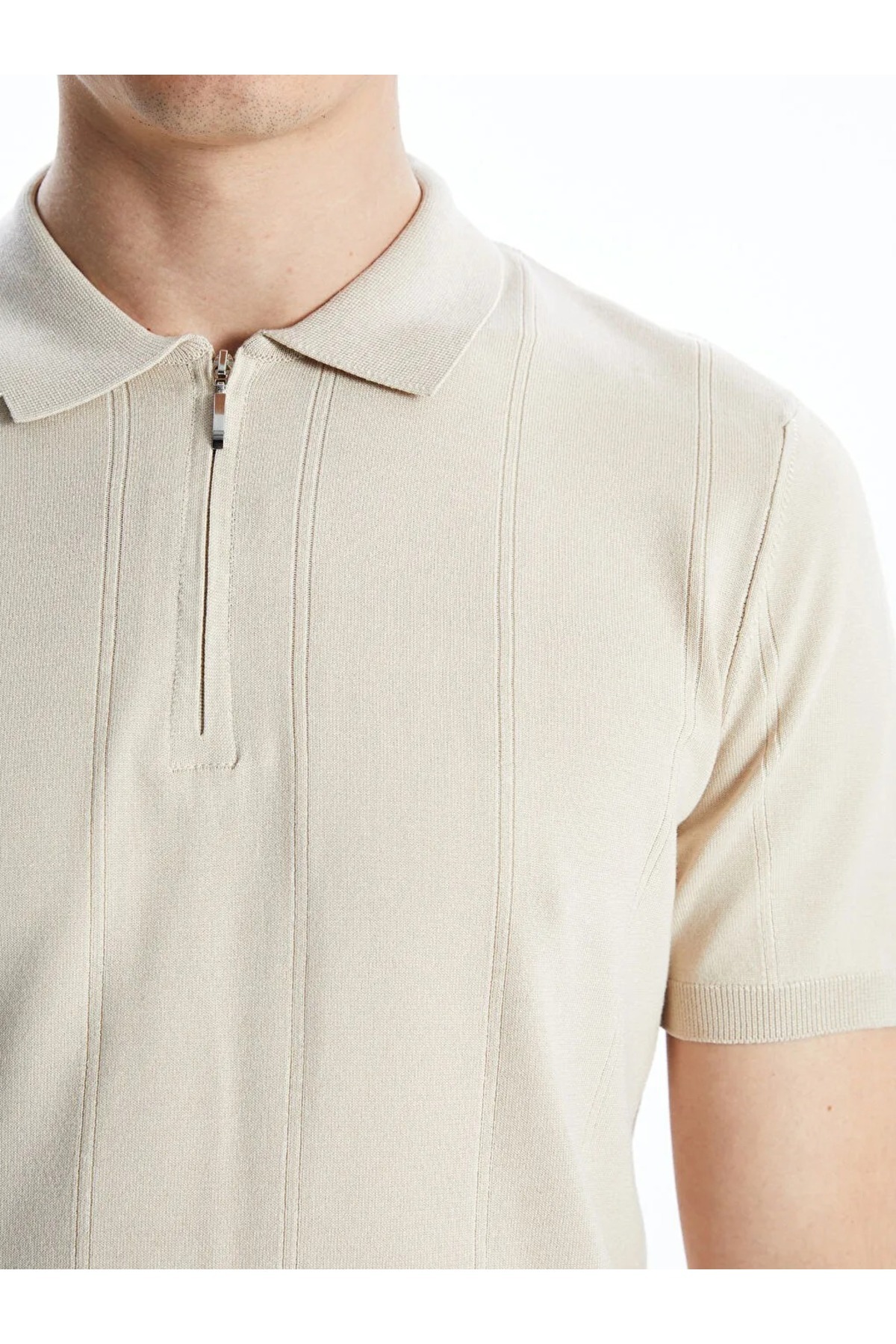 LC Waikiki-LCW Vision Beige Polo Kragen Kurzarm Herren Trikot Pullover 3