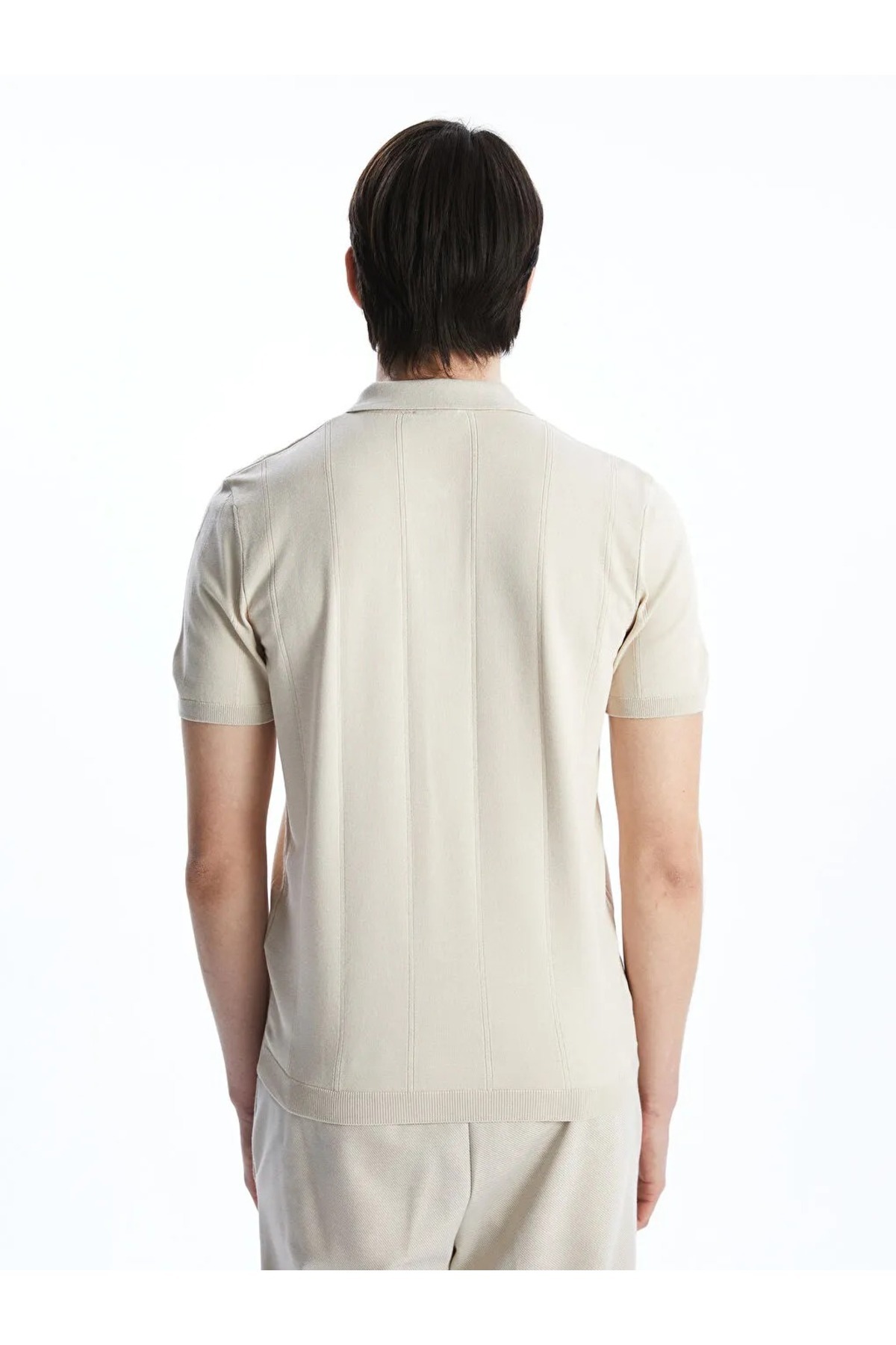 LC Waikiki-LCW Vision Beige Polo Kragen Kurzarm Herren Trikot Pullover 4