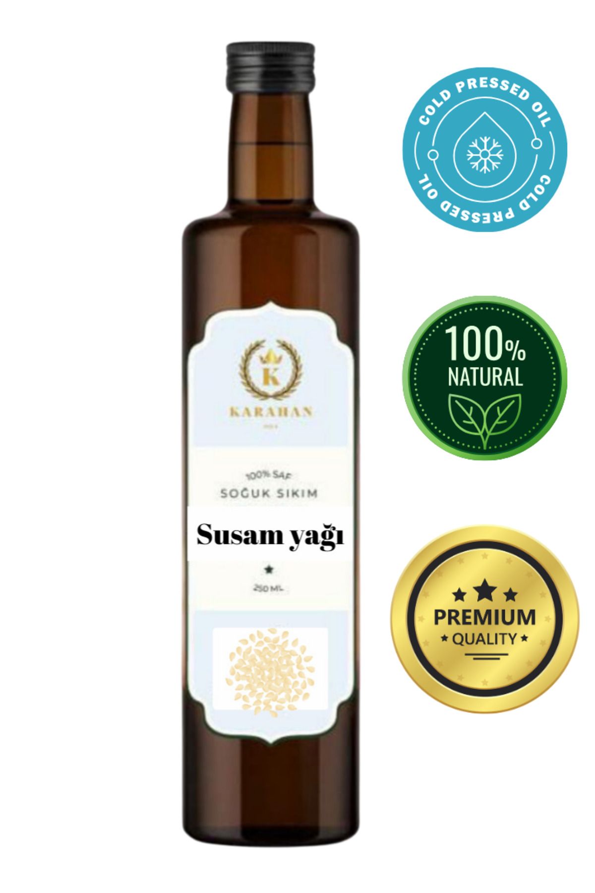 Karahan Gıda Susam yağı 250 ml (soğuk sıkım %100 saf doğal)