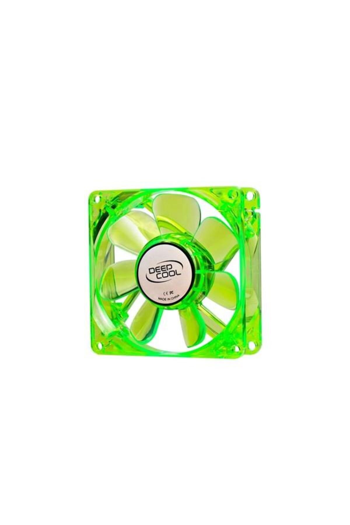 Hızlı Stok DEEPCOOL Xfan 80G/B Yesıl Uzerıne Mavı Ledlı Kasa Fanı 80Mm