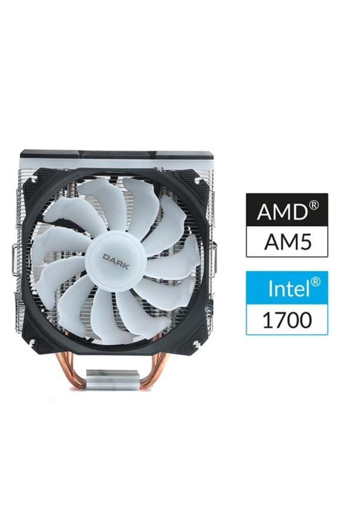 Hızlı Stok DARK FREEZER X129 DKCCX129 RGB Hava Soğutmalı AM5-1700p Dual Fan İşlemci Fanı