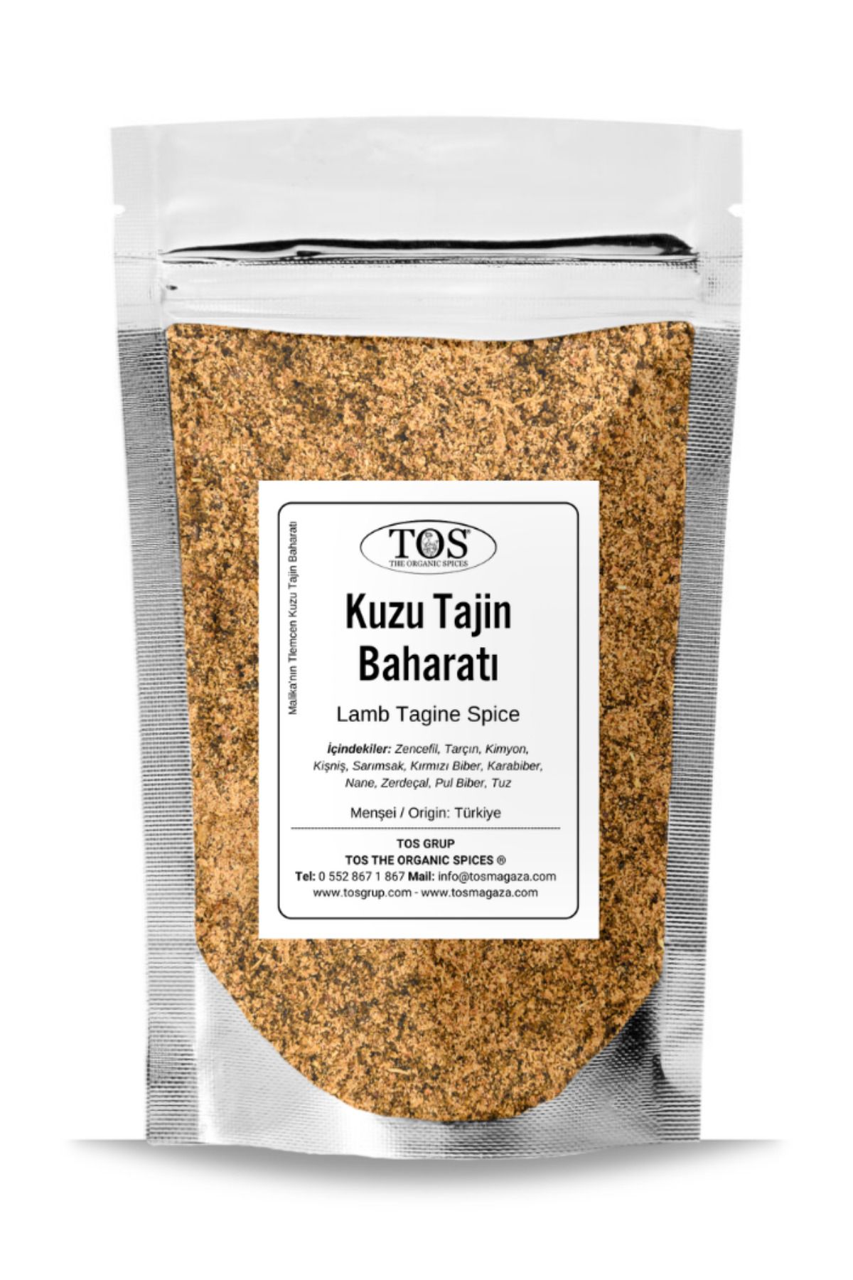 TOS The Organic Spices Malika'nın Tlemcen Kuzu Tajin Baharatı 100 gr Malika's Tlemcen Lamb Tagine Spice