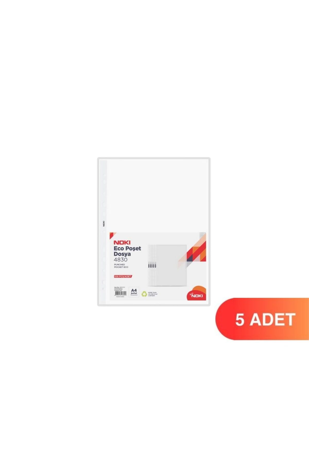 Noki Eco Poşet A4 Dosya 100'lü 5 Paket