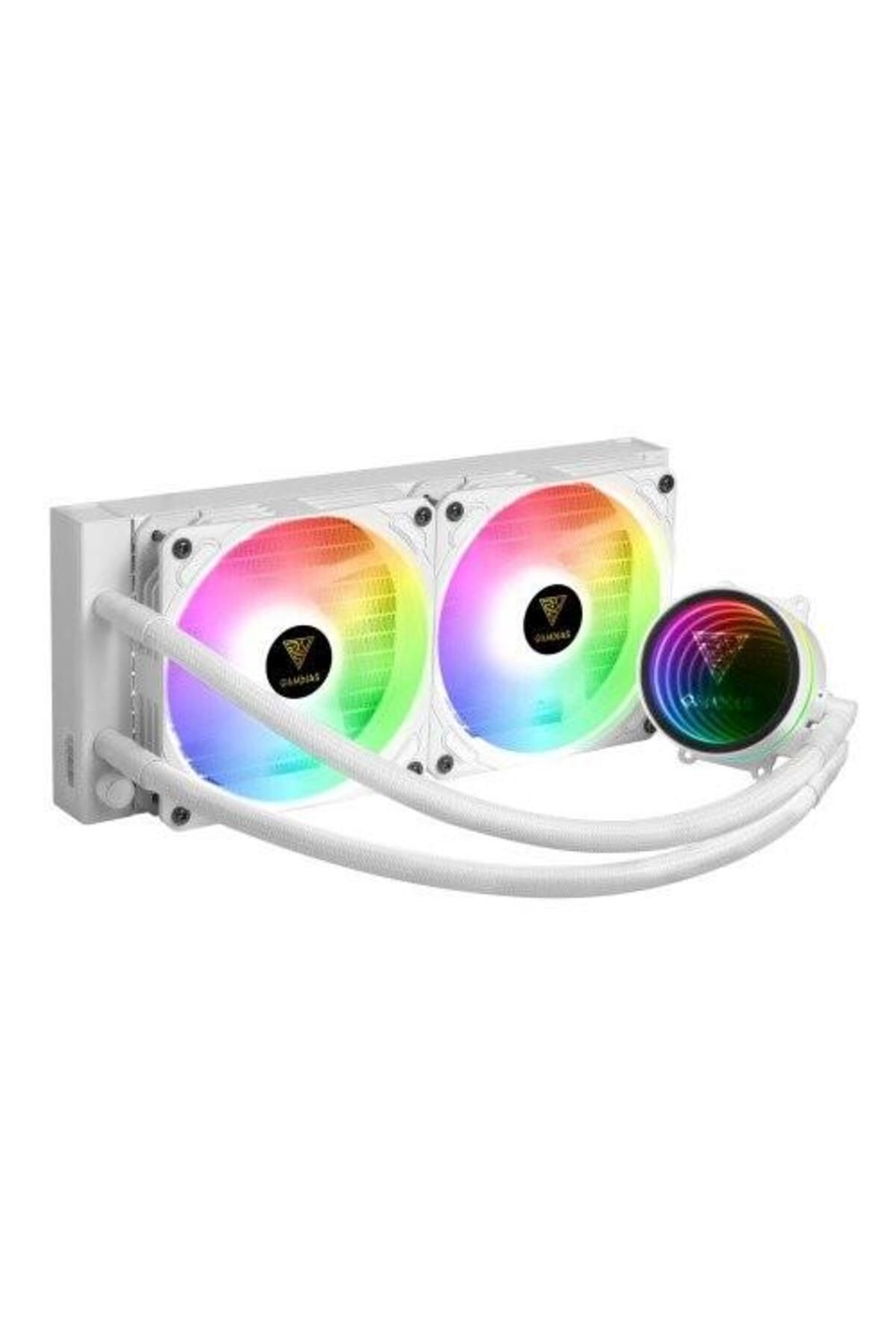 Hızlı Stok GAMDIAS 240MM CHIONE M3-240W RGB AM5-1700 SIVI SOĞUTMALI İŞLEMCİ FANI BEYAZ