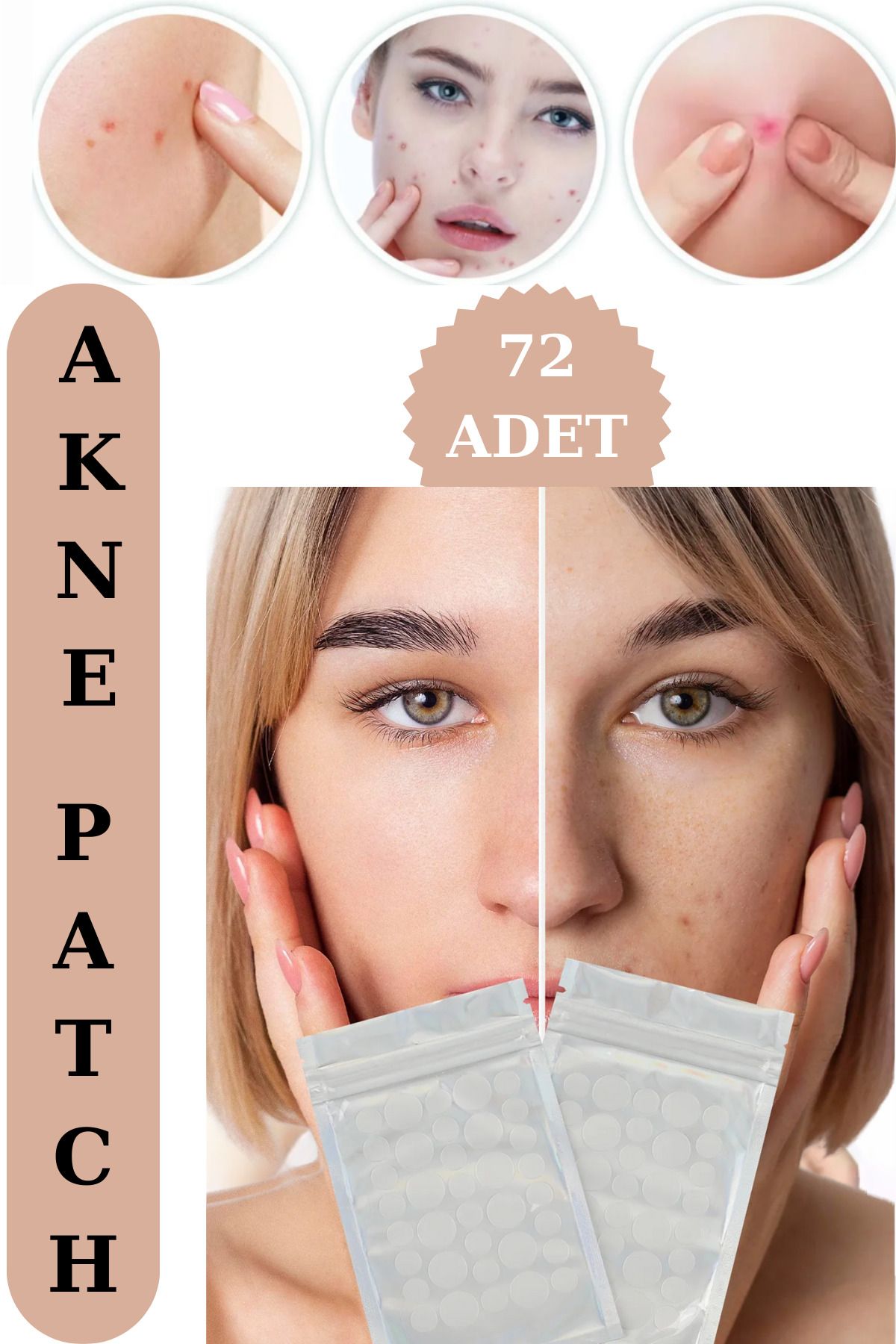 Uni zer 72 Adet Akne Sivilce Bandı Görünmez Kurtarıcı Lokal Yama Bantları Hidrokolloid Acne Pat-ch