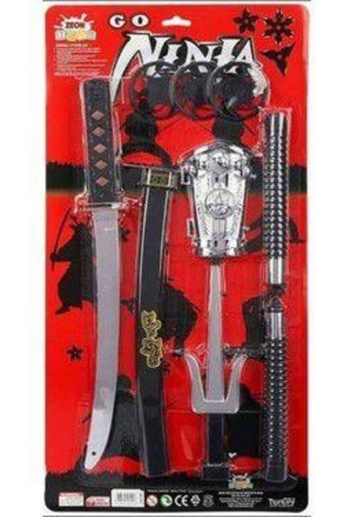 Genel Markalar NİNJA SAMURAY DÖVÜŞ SAVAŞ SETİ KILIÇ MINÇIKA YILDIZ FIRLATMA BIÇAĞI