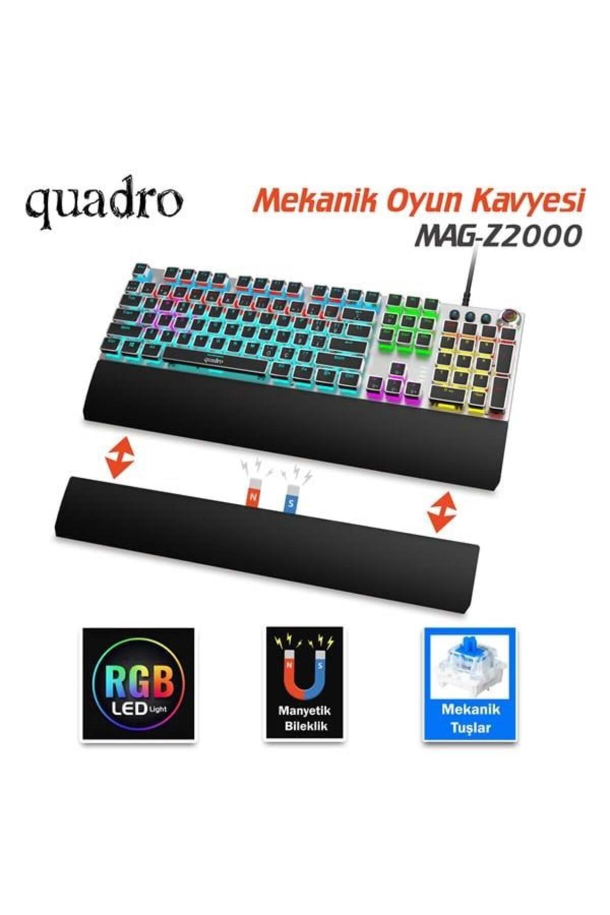 Hızlı Stok QUADRO MAG Z2000 Q Türkçe USB RGB Mekanik Gaming Klavye