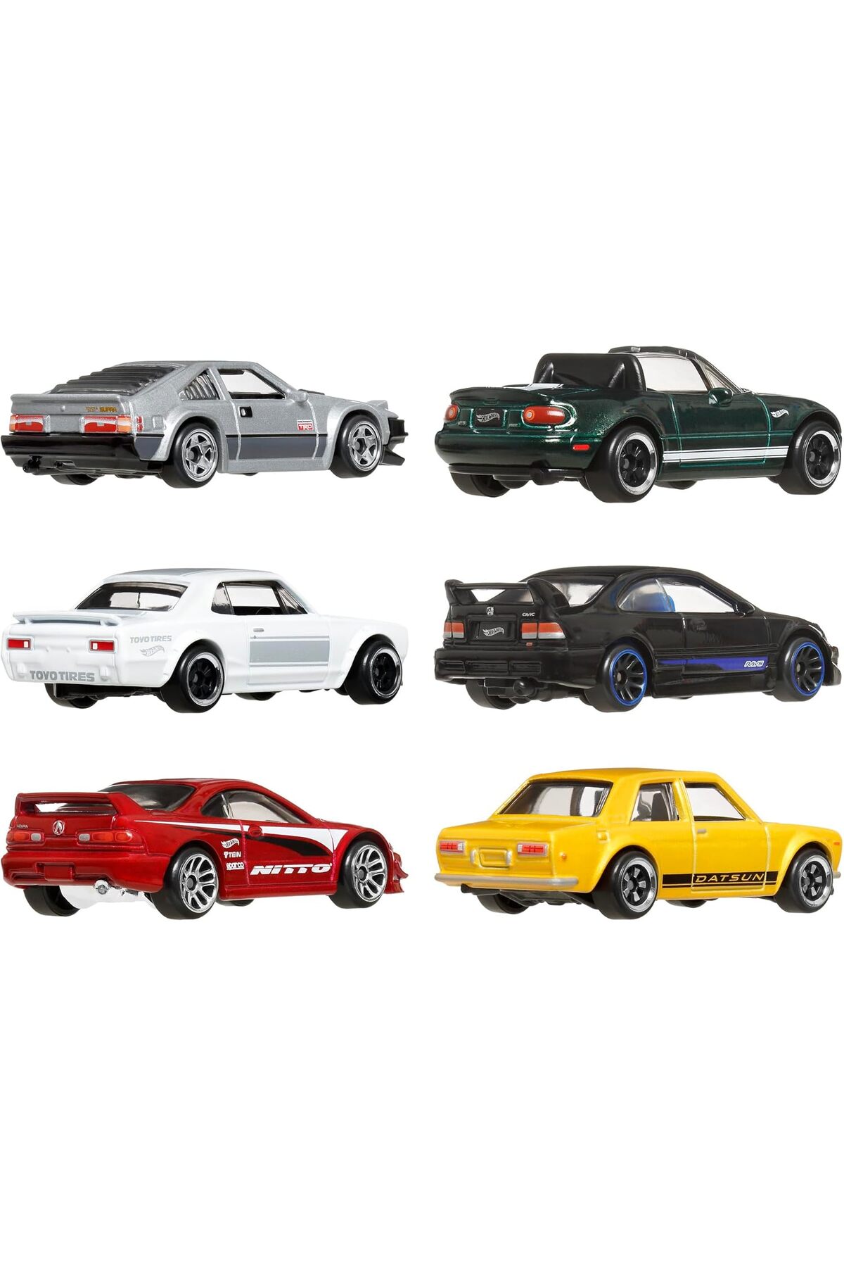 HOT WHEELS japon temalı araçlar 6 lı set 82 Toyota Supra, Nissan