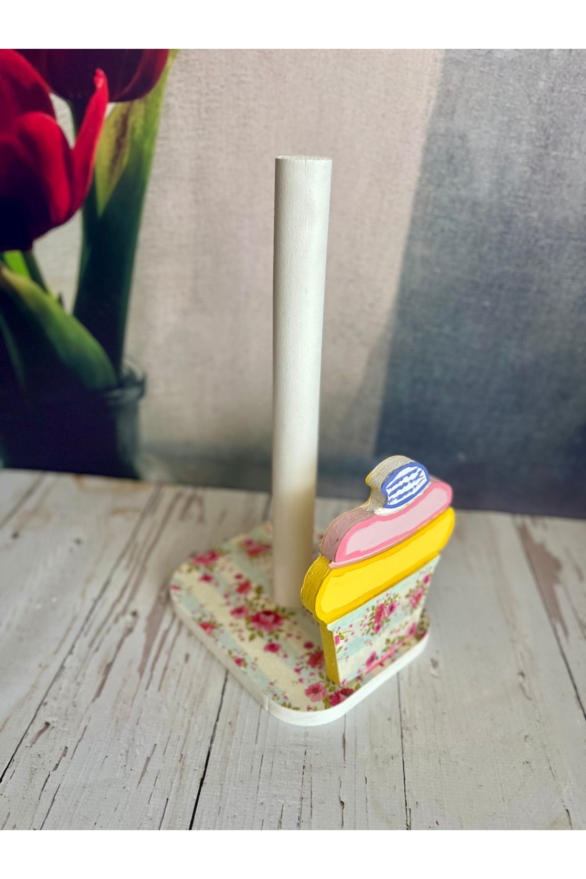 Dekor-Cupcake Paper Towel Holder, Wooden Roll Towel Holder 2