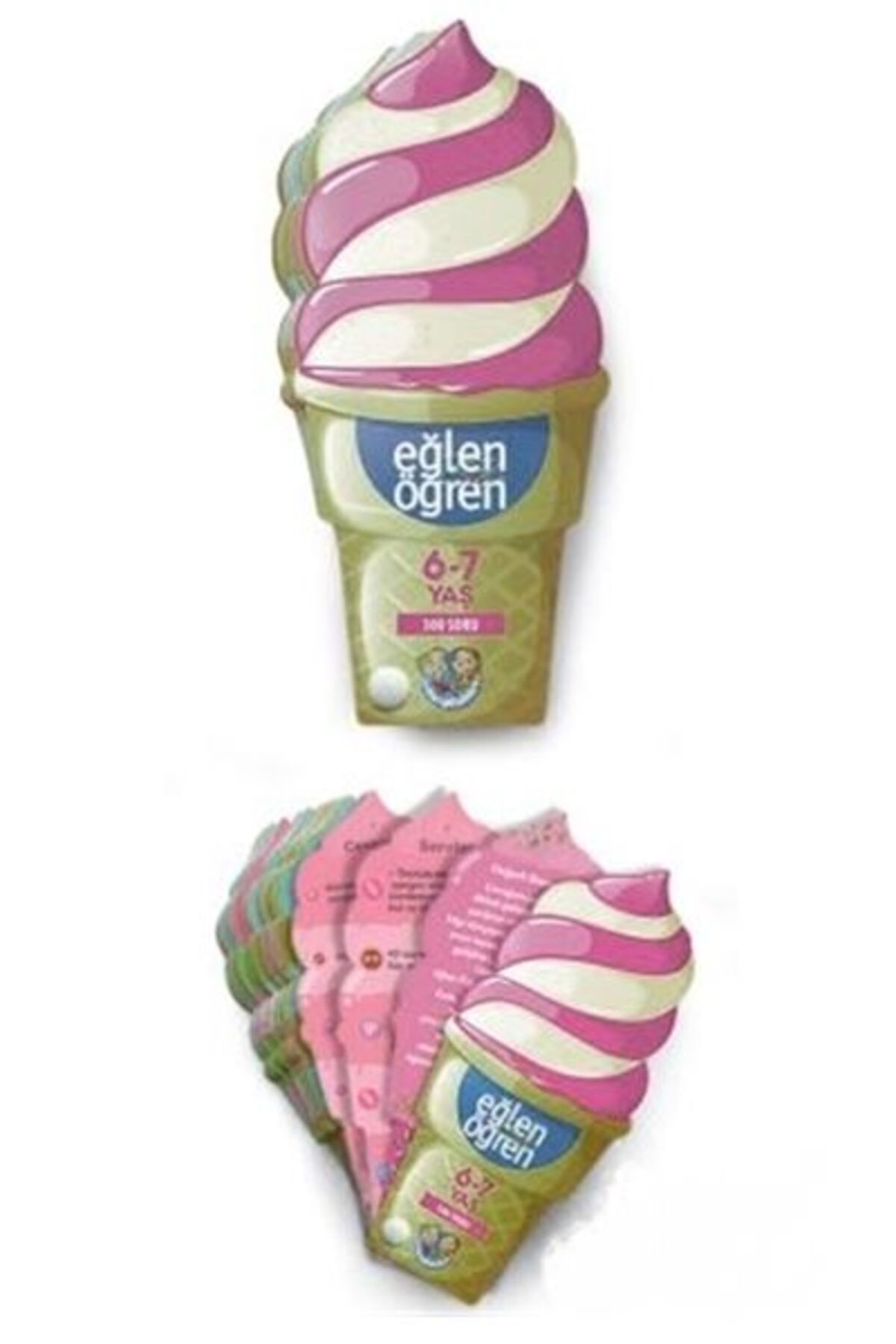 Karma Kitaplar Eğlen Öğren Ice Cream - 300 Soru (6-7 Yaş)