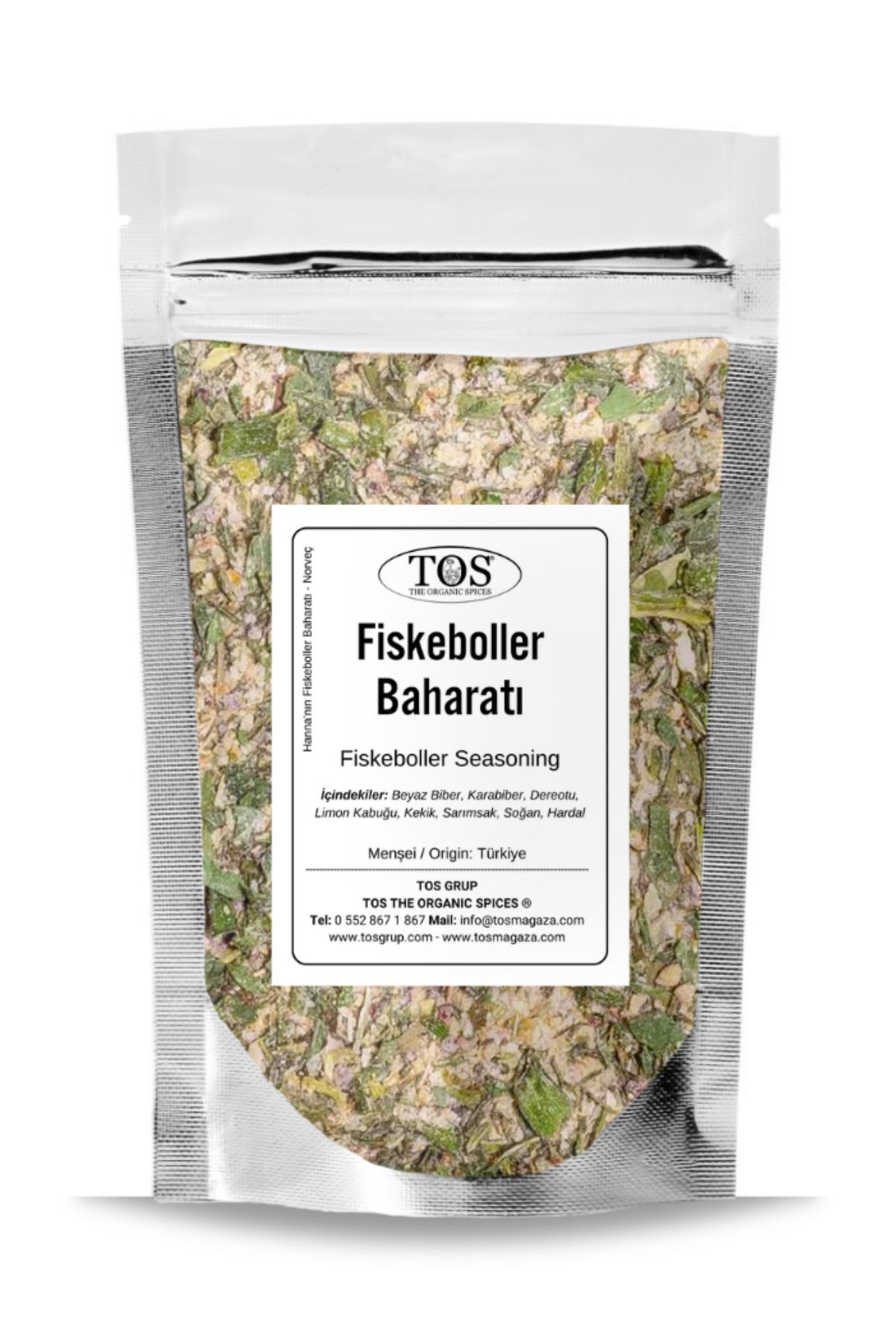 TOS The Organic Spices Hanna'nın Fiskeboller Baharatı 100 gr Hanna’s Fiskeboller Seasoning