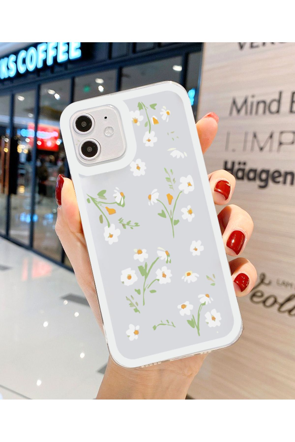 Bubble Case İphone 12 Ve 12 Pro Uyumlu Baskı Desenli Şeffaf Kılıf