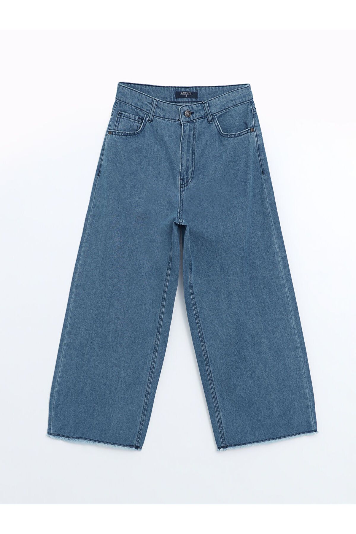 LC Waikiki LCW ECO İndigo Wideleg Kadın Jean Pantolon