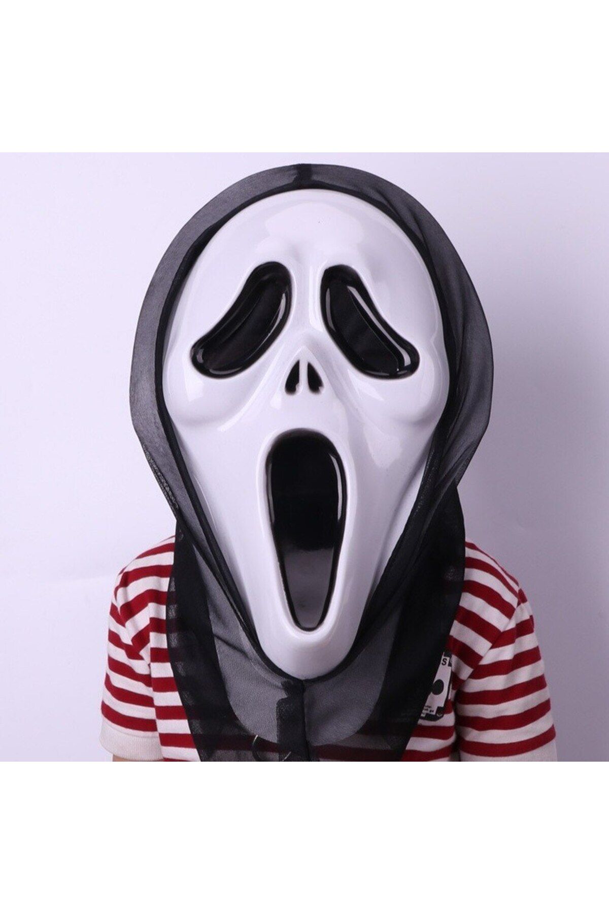 just cheap store Kapşonlu Çığlık Maskesi Scream Maskesi - Hayalet Maskesi 33x21 cm