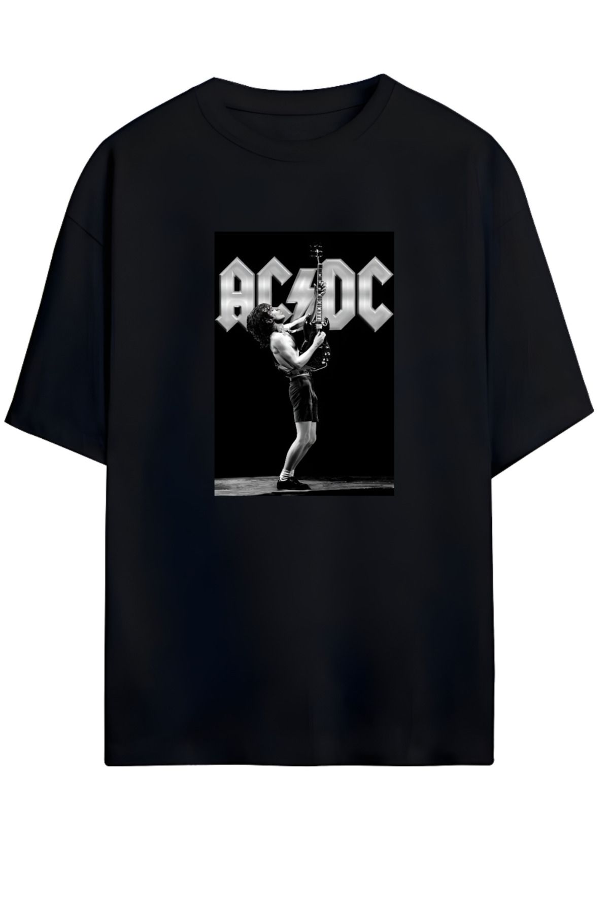 MAGORS AC DC ROCK TASARIMLI YÜKSEK BASKI KALİTELİ UNISEX YENİ SEZON OVERSIZE PAMUKLU  T-SHIRT