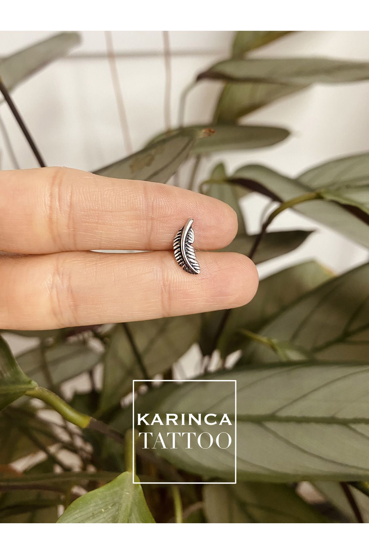 Karınca Piercing-Feather Model Flat Forward Helix Conch Standard Lobe Ear Tragus Piercing 3