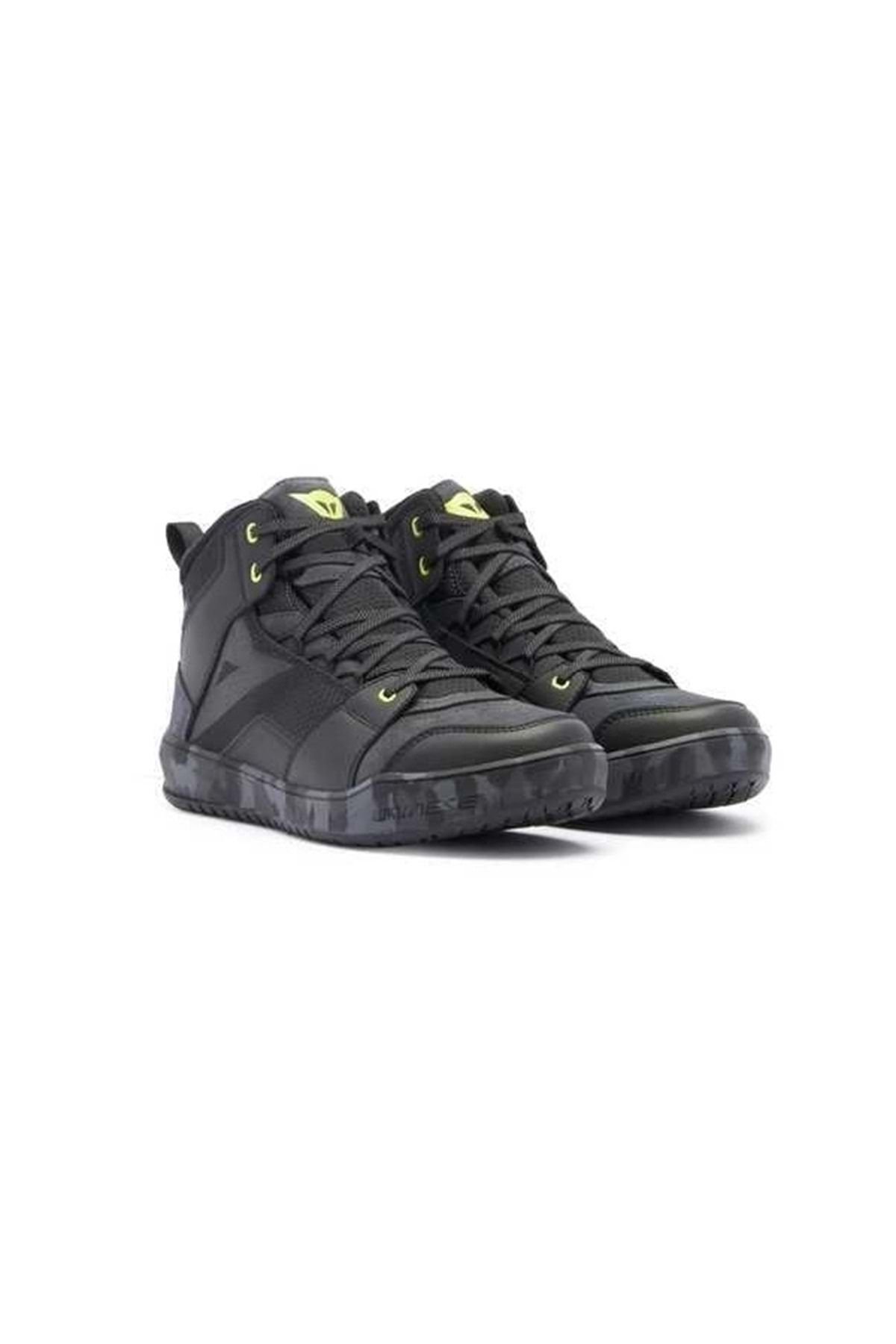 Dainese Ayakkabı/suburb D-wp Shoes Black/camo/acıd Yellow