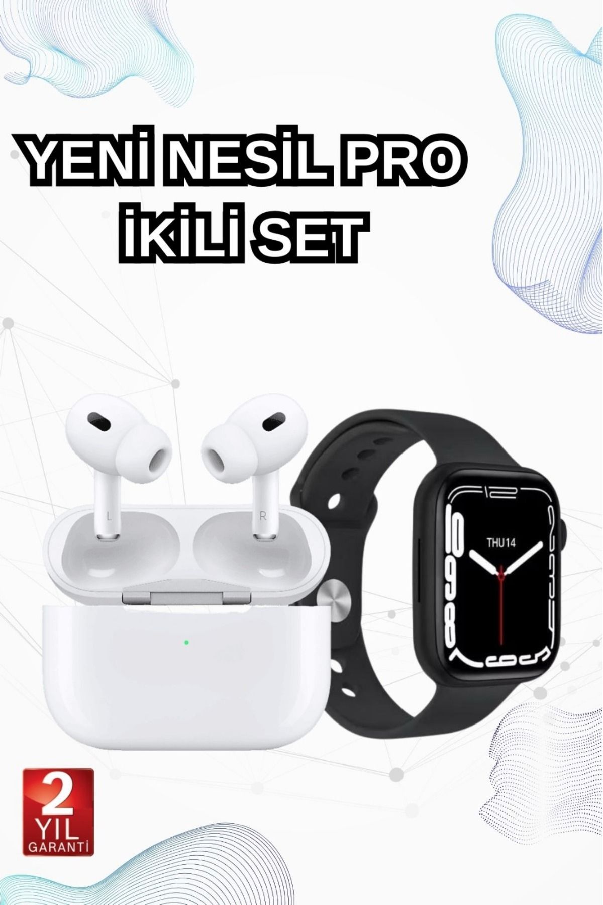 teknodayım 2025 Model Akıllı Saat ve Yeni Nesil Pro Bluetooth Kulaklık TWS Yüksek Ses Kaliteli