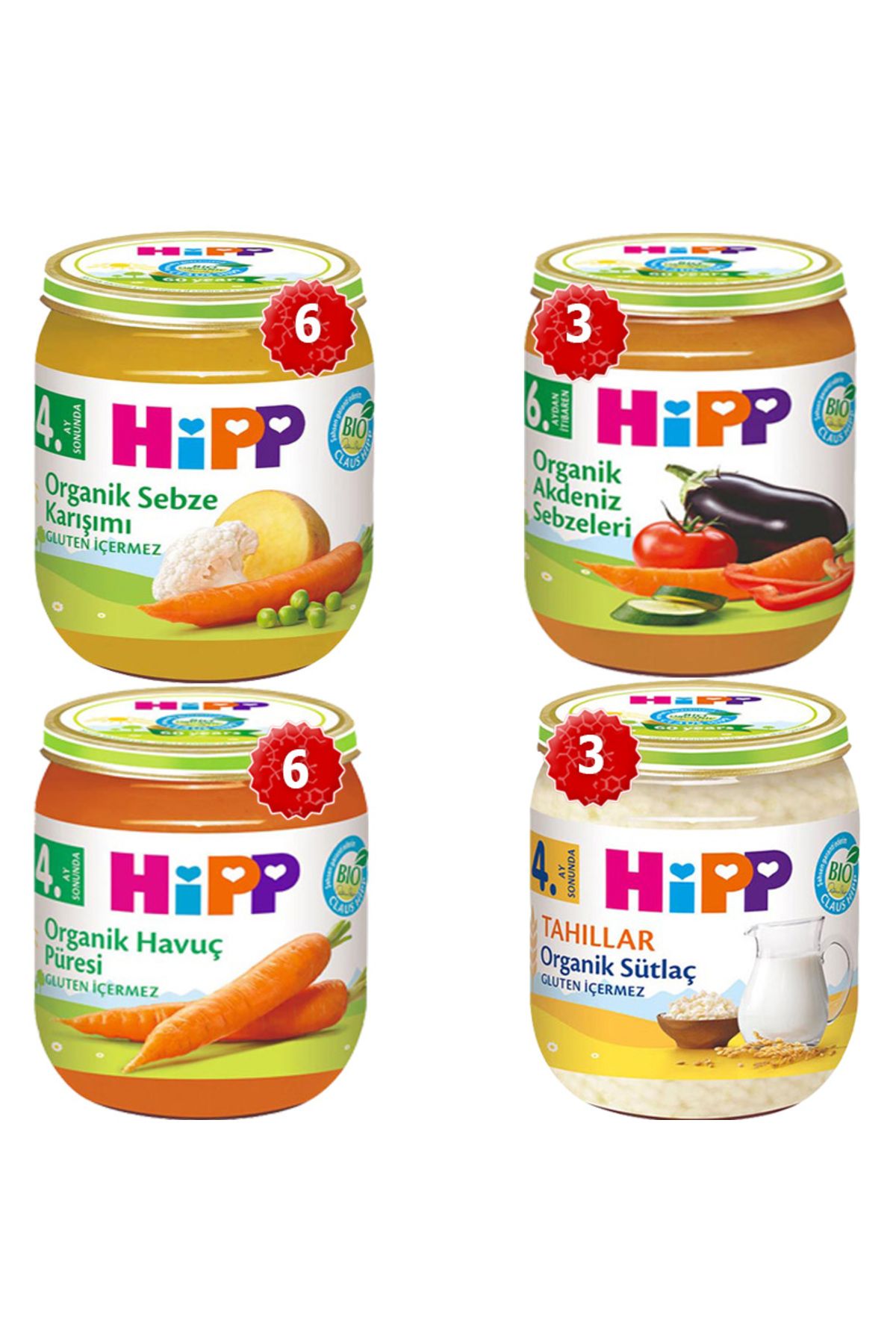 Hipp Organik x18 Kavanoz Karışık Püre