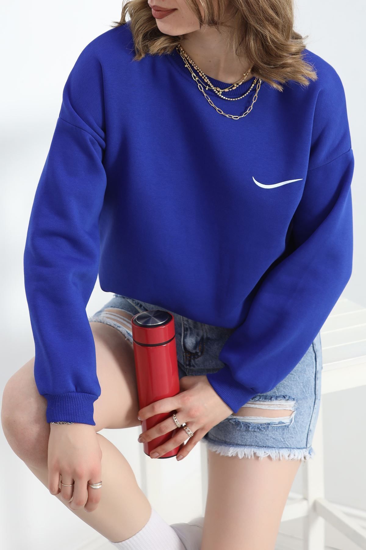 BELENDİR 3 İplik Baskılı Unisex Sweat Saks - 30190.1878.