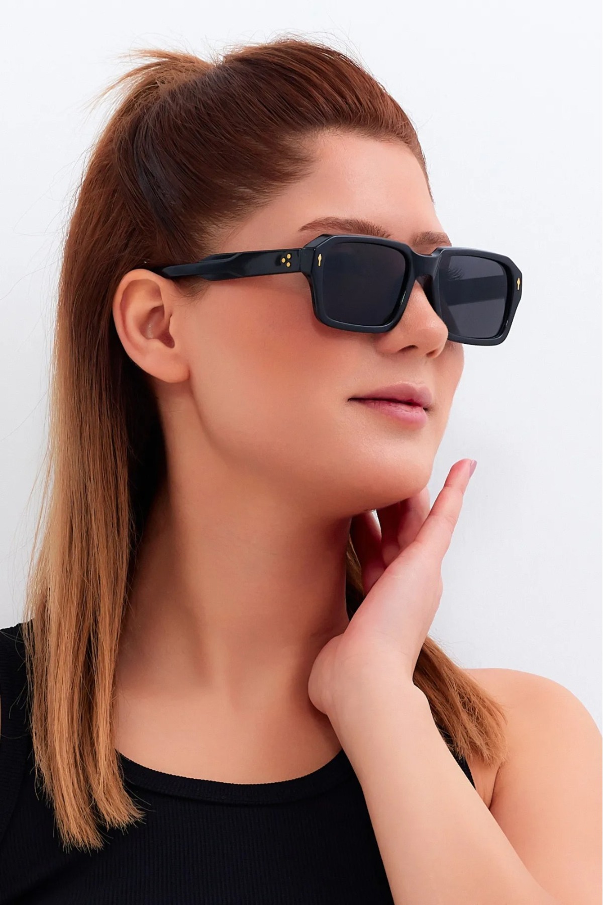 Nilu Moda  Sumara Unisex Siyah Güneş Gözlüğü - Görsel 4