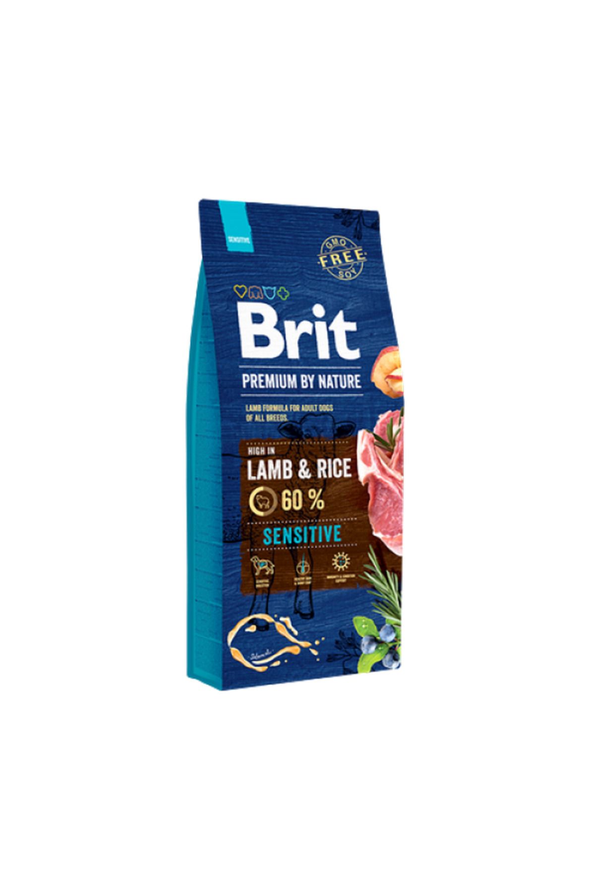 Brit Premium By Nature Hassas Sindirime Sahip Köpekler İçin, Kuzu Etli Kuru Mama 15 kg 106008