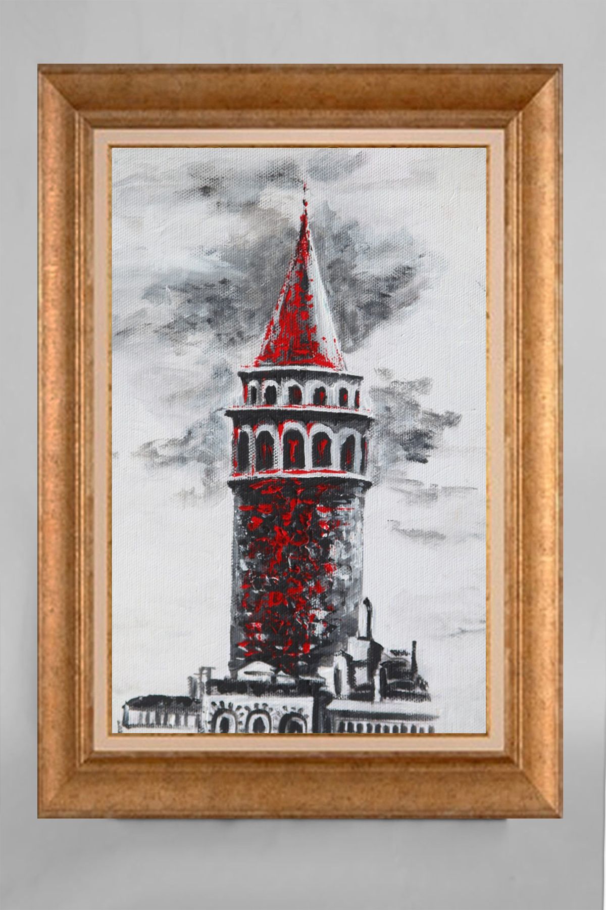 giyense ÖZEL TASARIM ÇERÇEVELİ PASPARTULU TABLO V1390