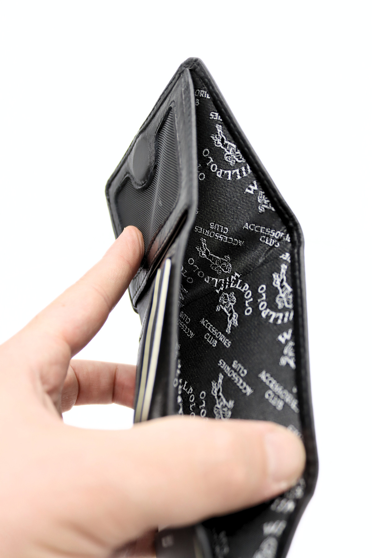 willpolo  Hakiki Dana Derisi Katlamalı Mıknatıslı Natural Siyah Erkek Cüzdan Kadın Cüzdan - Görsel 6