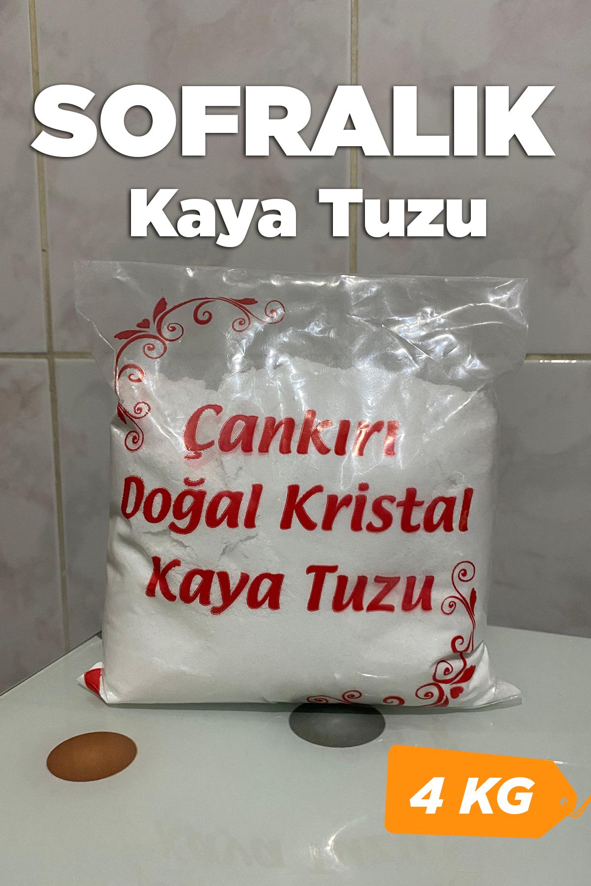 SETA Shop Sofralık Kaya Tuzu 4 Kg Turuncu Etiket