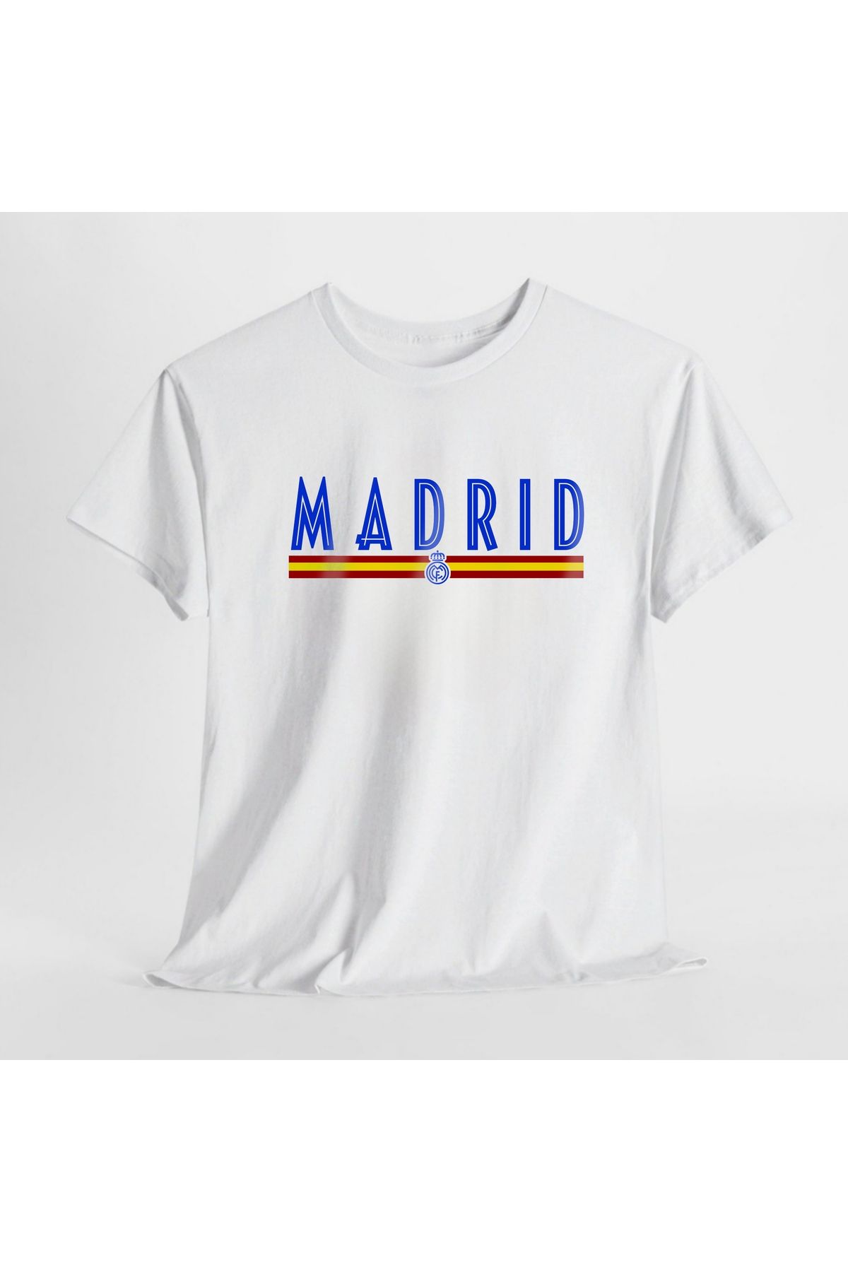 SARI Madrid Şehir Temalı %100 Pamuk Tshirt