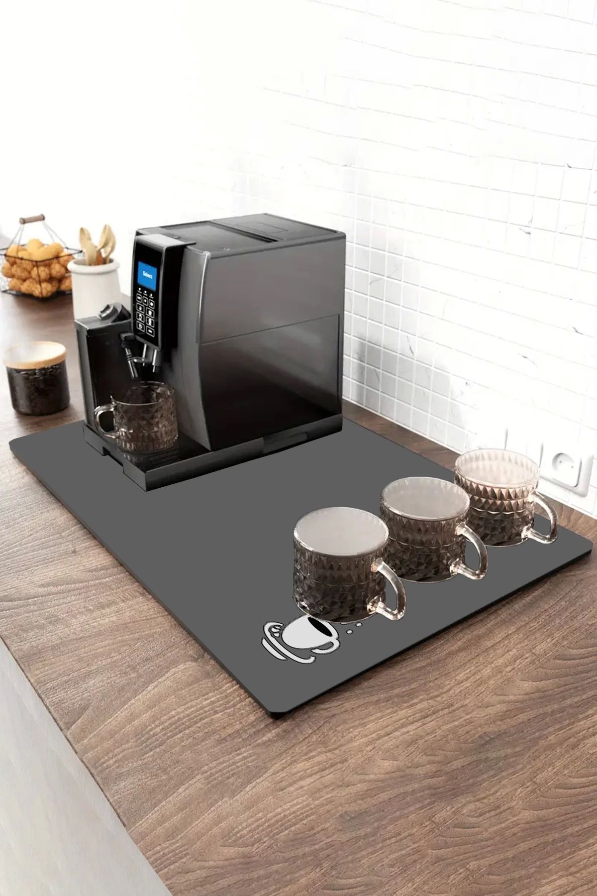 Valerine Life Barista Matı Sıvı Geçirmez Büyük Boy Xxl Kahve Barı Espresso Kahve Makinesi Pad 40x90cm 27241219