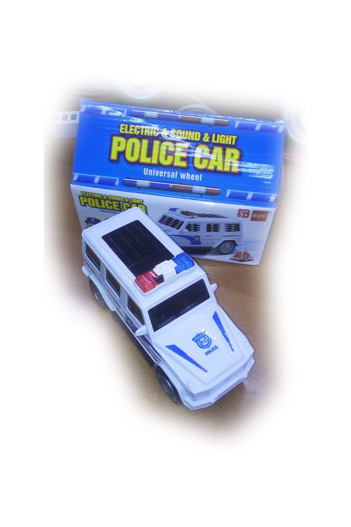 afacantoys oyuncak Pilli Polis Arabası Sesli Işıklı Çarp Dön