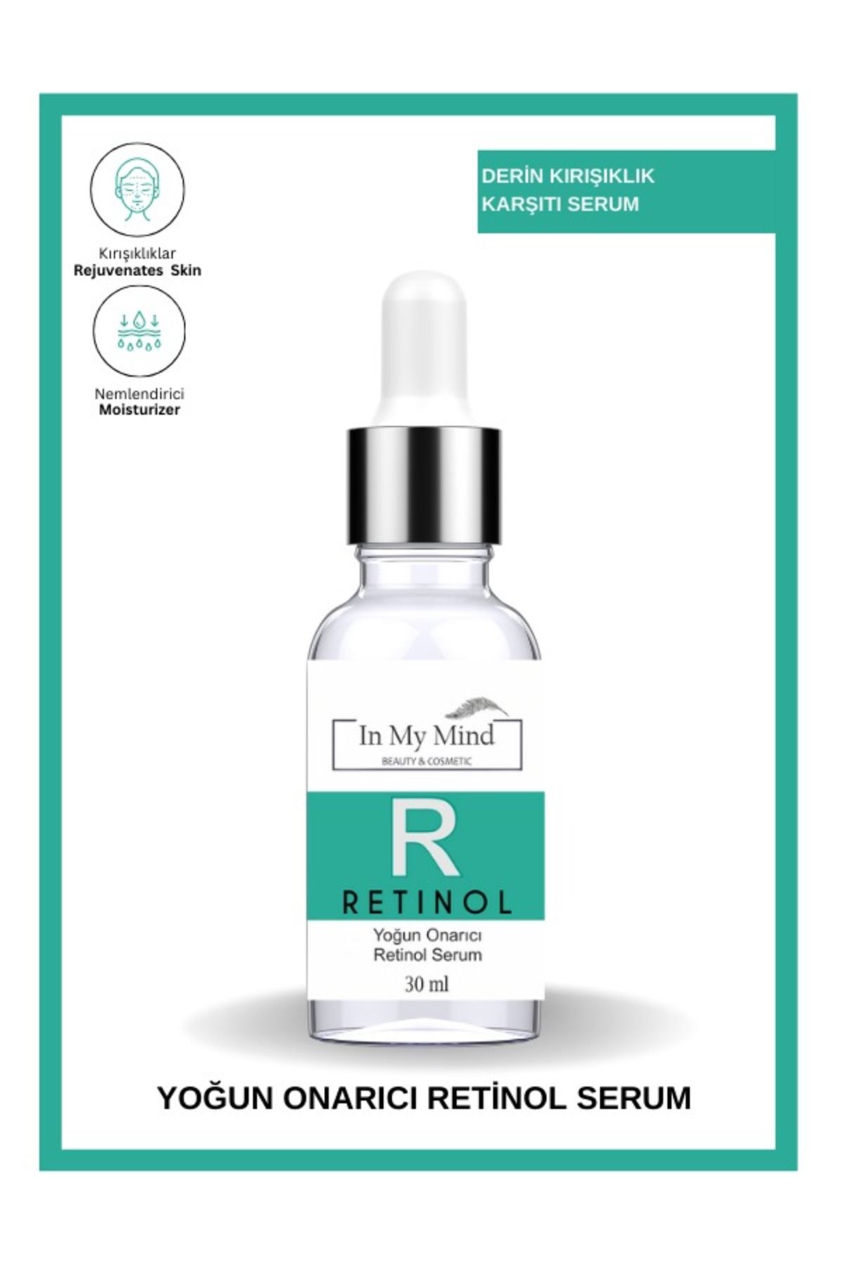 AKLIMDASIN Retinol Kırışıklık Karşıtı Onarıcı Cilt Yaşlanması Karşıtı Aydınlatıcı Gençleştirici Serum 30 ml