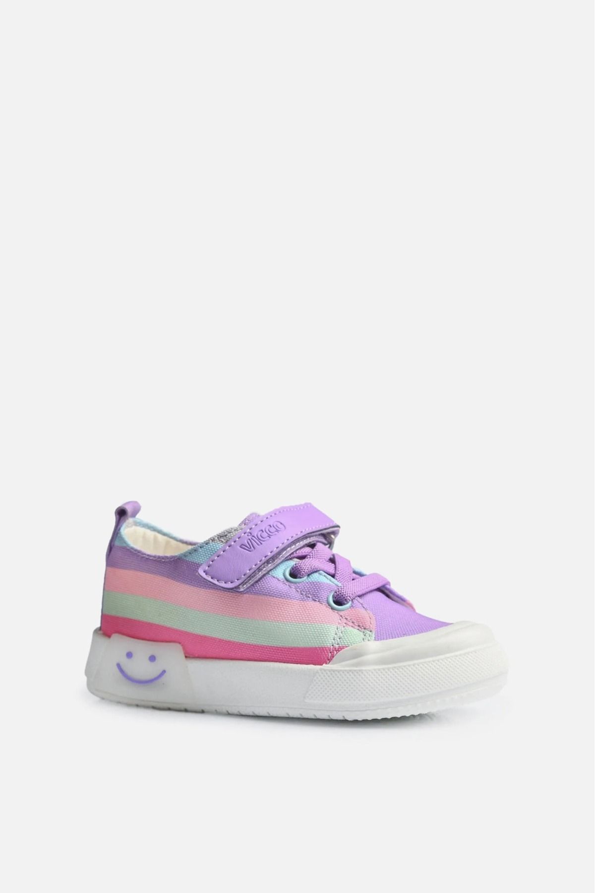 Vicco-Elf Orthopedic Girl's Lilac Lighted Linen Sneaker 3