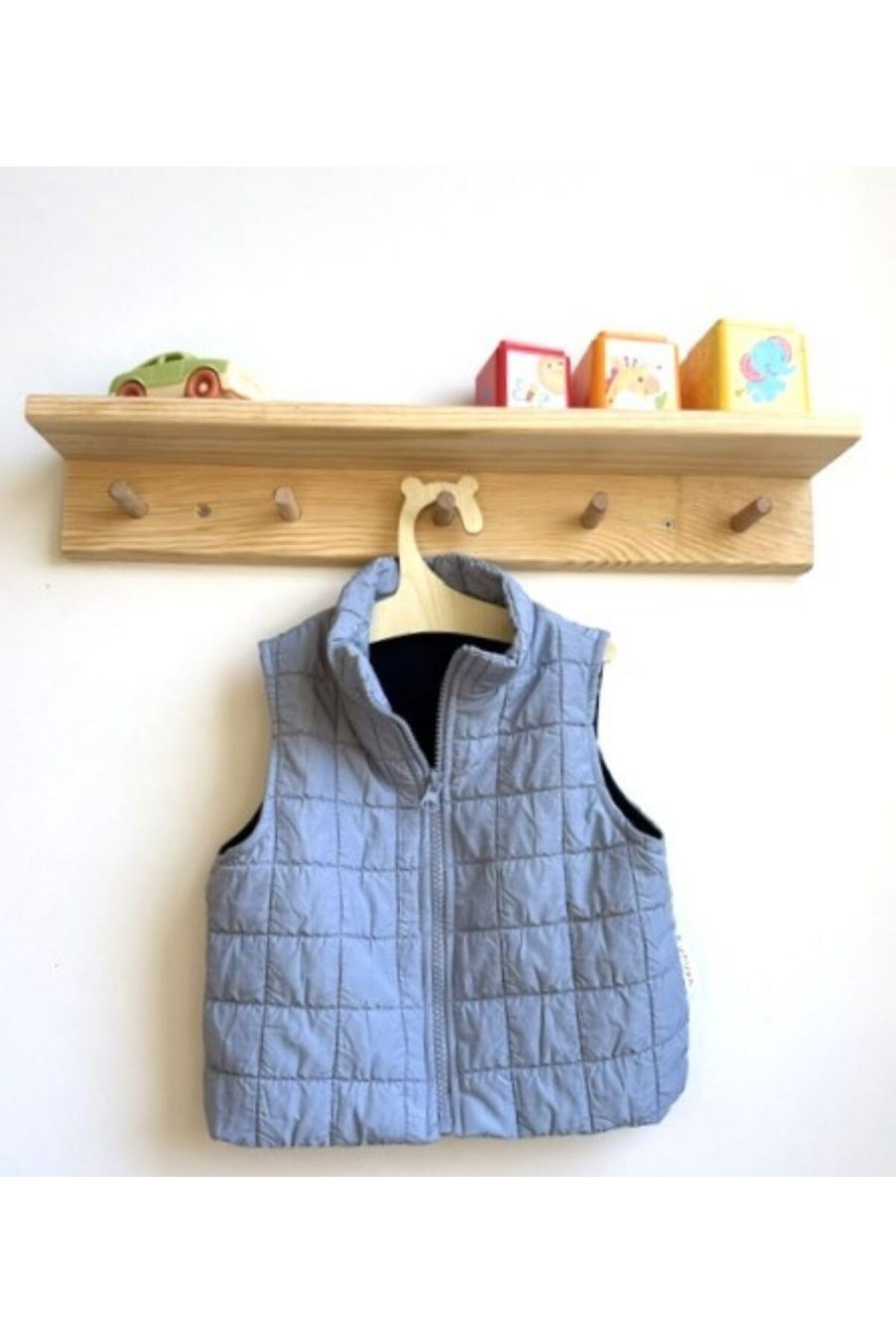 MODA KAPİTONE BEBEK YELEK MAVİ fotoğrafı 3 (önizleme)