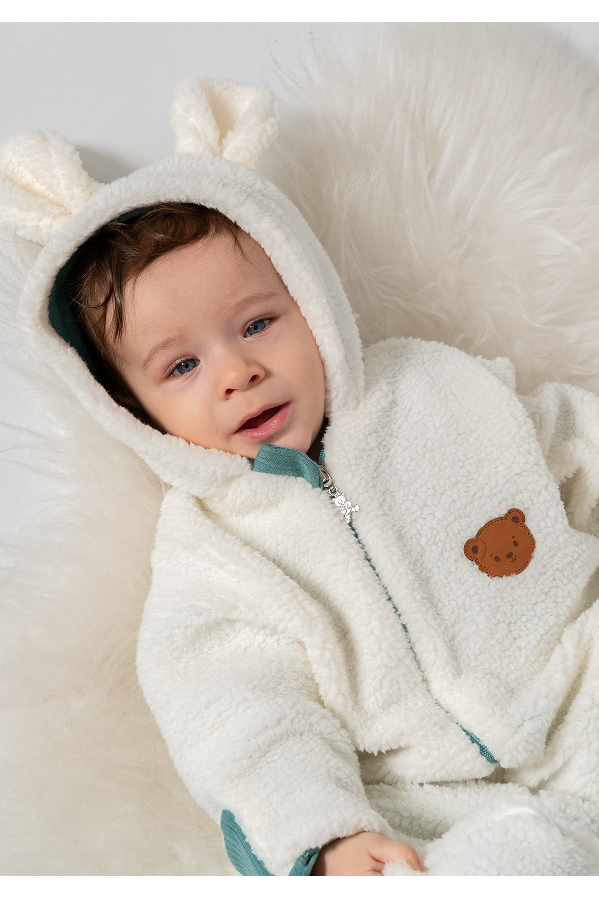 Baby Animals Welsoft Peluş Kuzu Katlanır Eldivenli %100 Pamuk Astar Unisex Kız Erkek Çocuk Bebek Uyku Tulumu fotoğrafı 7 (önizleme)