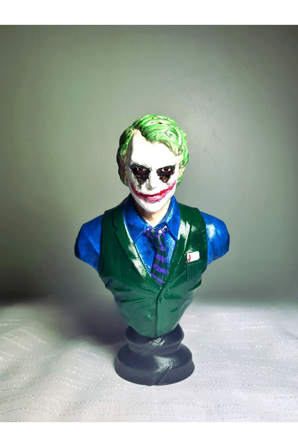 eselya 3d Joker Büst Figür / Heath Ledger joker /Batman Kara Şövalye Joker/15cm