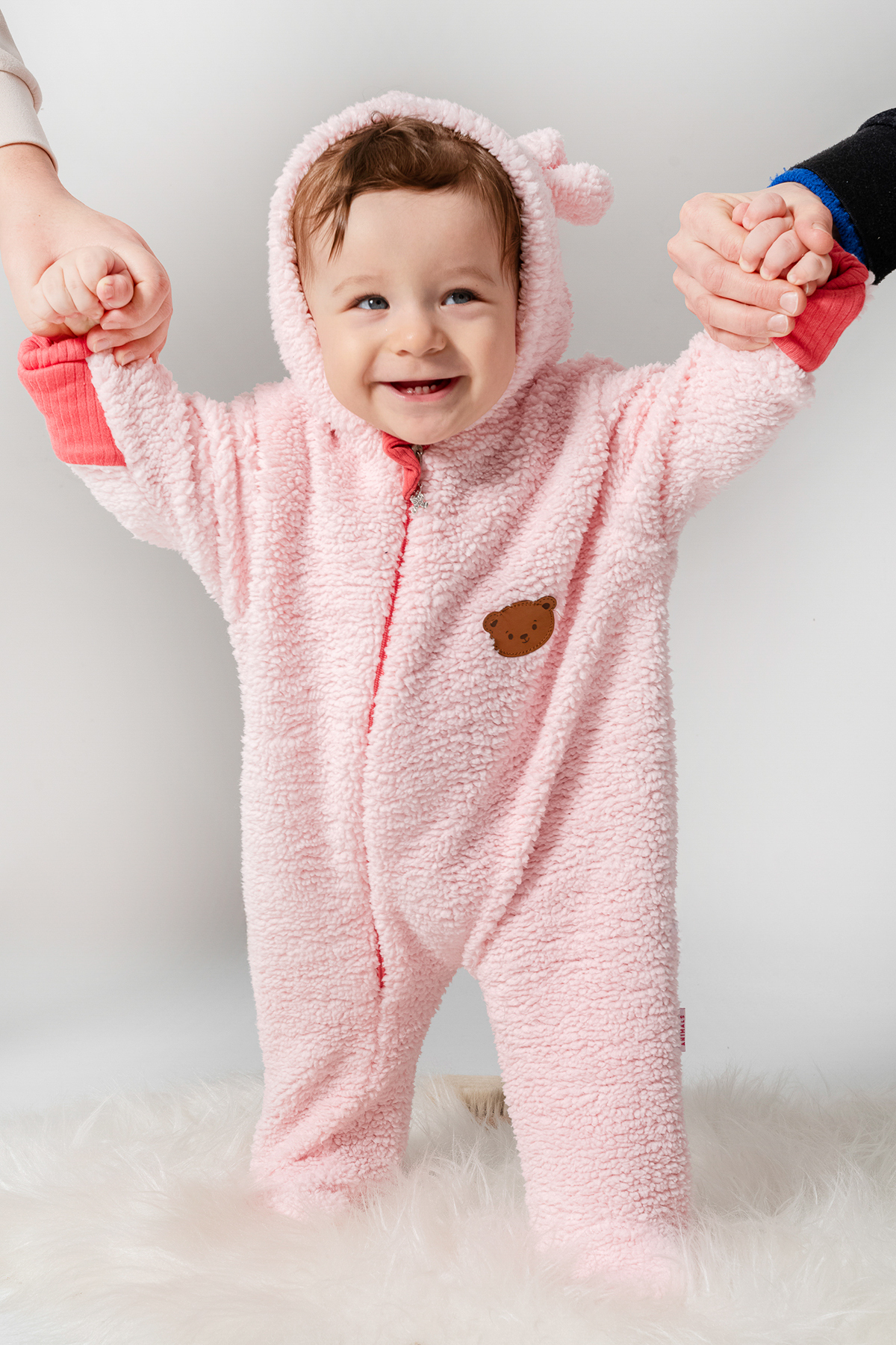 Baby Animals Welsoft Peluş Kuzu Katlanır Eldivenli %100 Pamuk Astar Unisex Kız Erkek Çocuk Bebek Uyku Tulumu fotoğrafı 6 (önizleme)