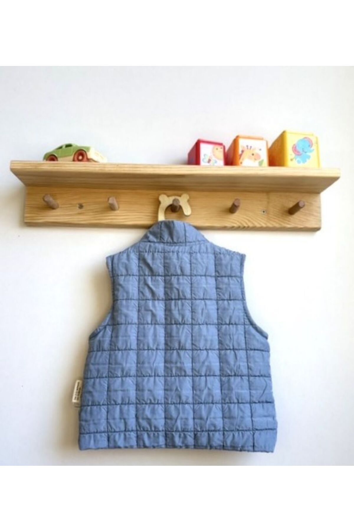 MODA KAPİTONE BEBEK YELEK MAVİ fotoğrafı 2 (önizleme)